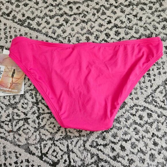 3/$15 Coco Rave Watermelon Pink Bikini Bottoms Size Small - Picture 3 of 4